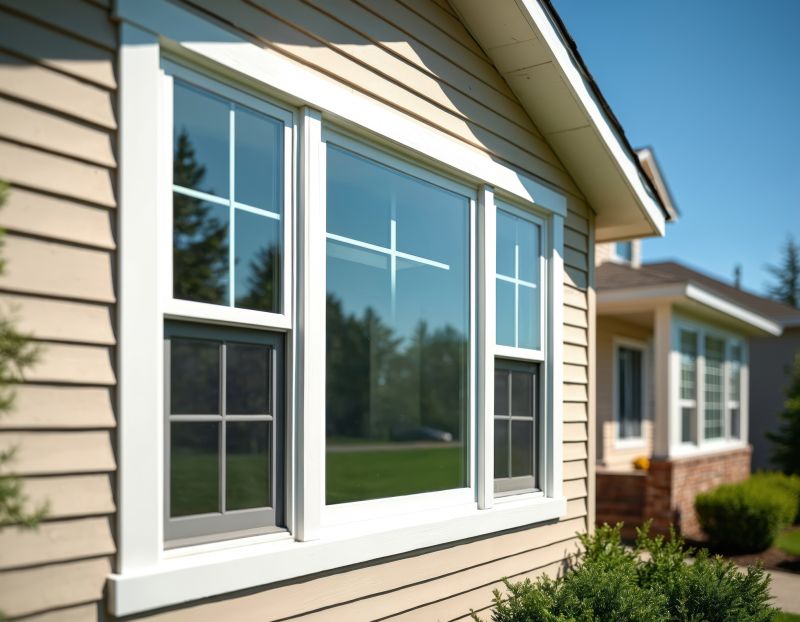 Newly Installed Double-Hung Windows on Home